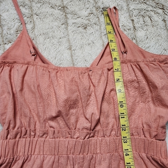 Romper Soft pink color Spaghetti straps front tie One Clothing Size L NWT - Picture 15 of 15